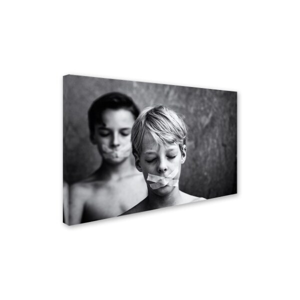 Mirjam Delrue 'Don T Look Don T Speak' Canvas Art,30x47